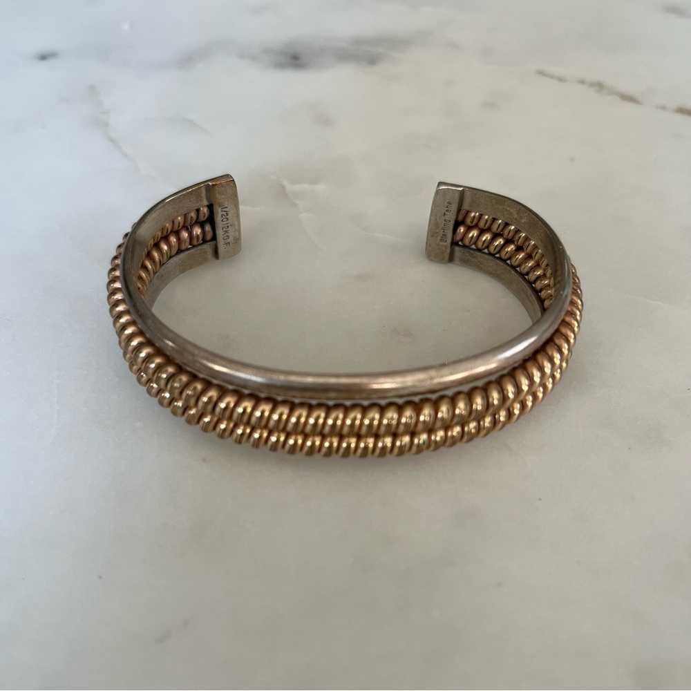 TAHE Vintage Native American Coils Cuff Bracelet
